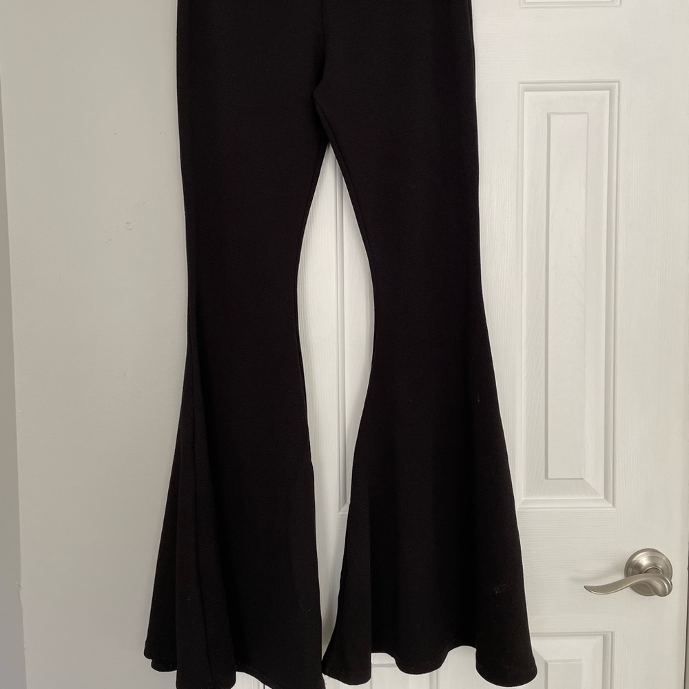 MISSGUIDED Black Bell Bottom Pants